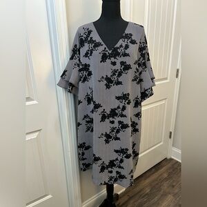 Worthington Black Floral Shift Dress | Size XL | Work to Casual